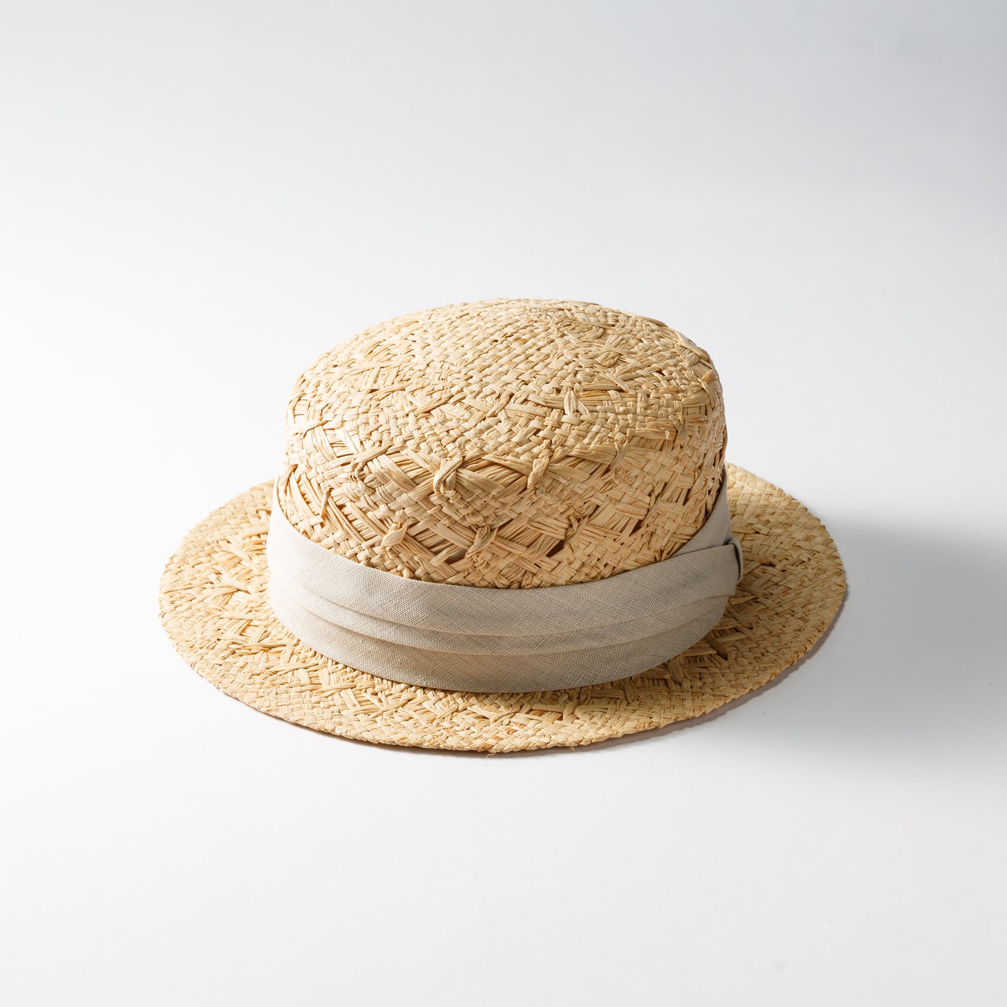 RAFFIA BOATER HAT
