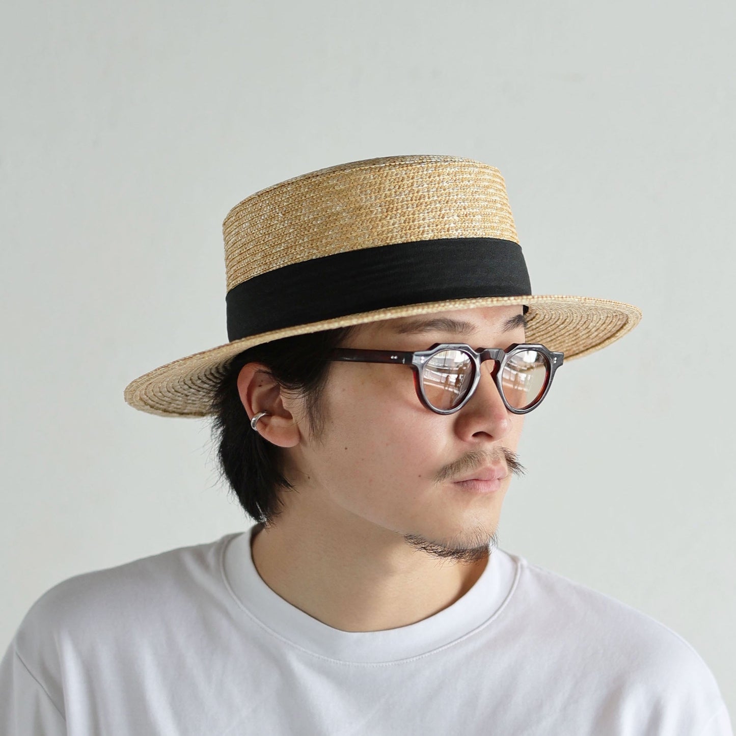 STRAW BOATER HAT