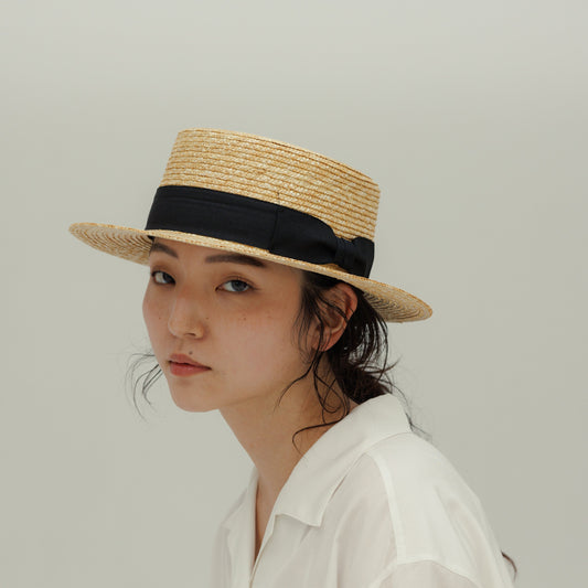STRAW BOATER HAT