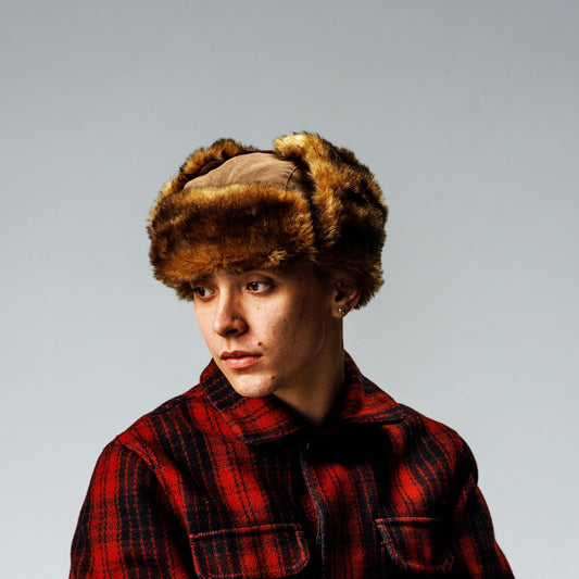 FAKE SUEDE FLIGHT CAP