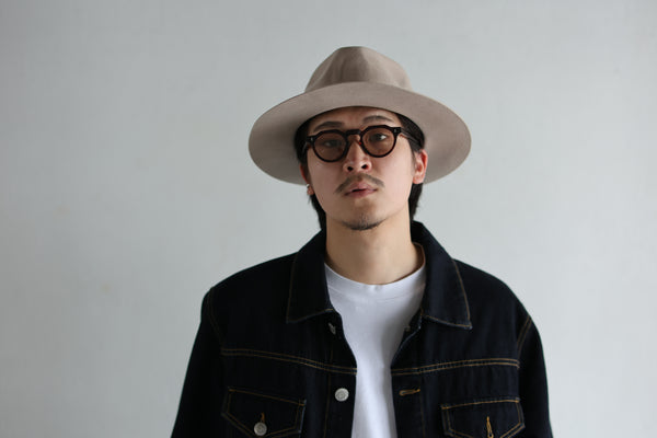 MIDDLE BRIM FLAT HAT -L,BEIGE-Lサイズ-