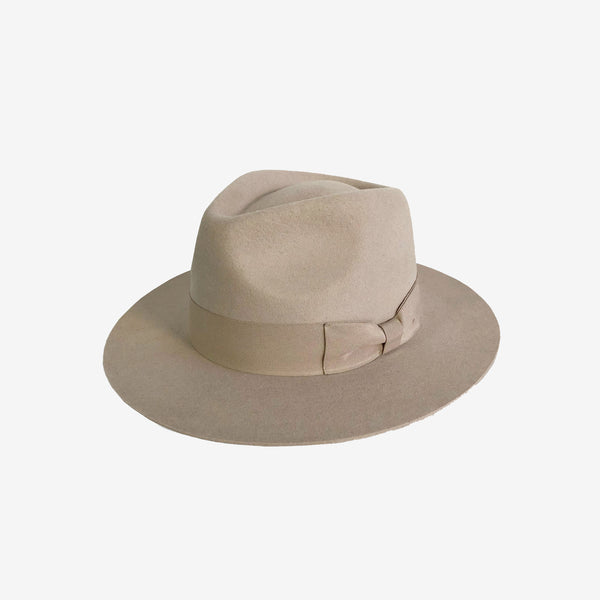 MIDDLE BRIM FLAT HAT -L,BEIGE-Lサイズ-