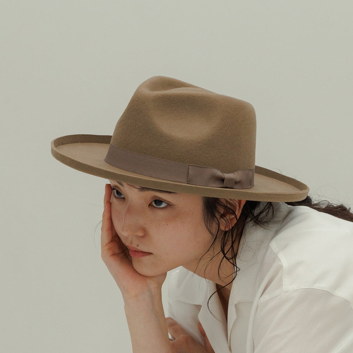 BRIM UP LONG FELT HAT