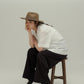 BRIM UP LONG FELT HAT -women-