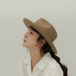 BRIM UP LONG FELT HAT -women-