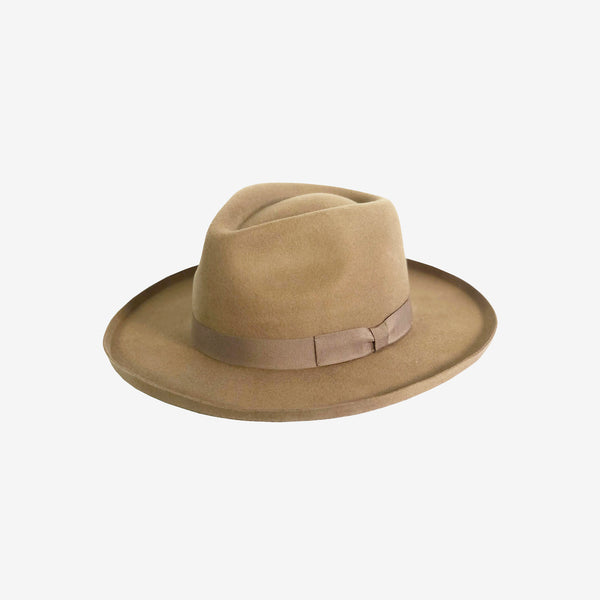 BRIM UP LONG FELT HAT　-BEIGE-