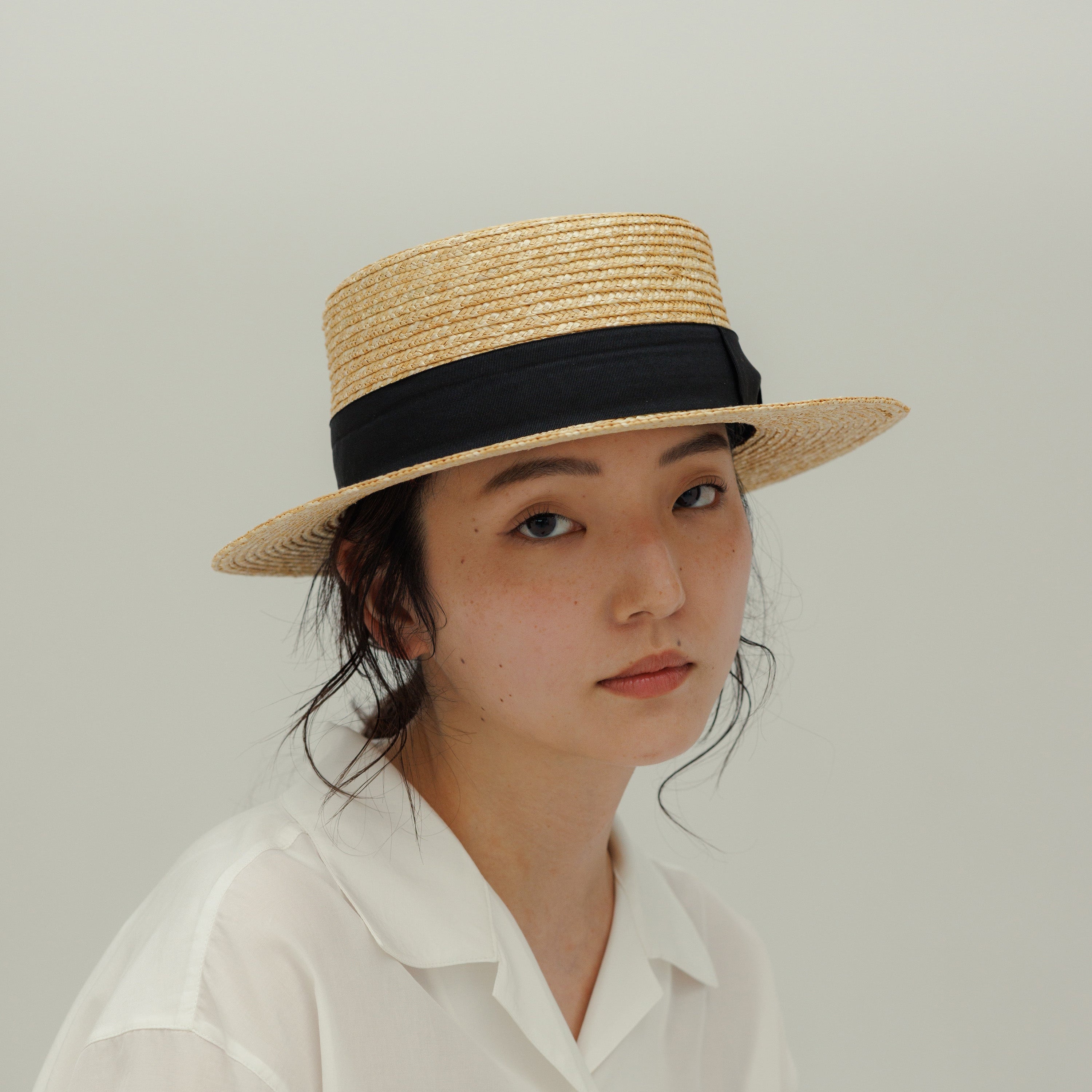 STRAW BOATER HAT｜ストローボーターハット カンカン帽 麦わら帽子