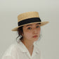 STRAW BOATER HAT