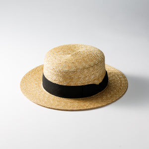 STRAW BOATER HAT｜ストローボーターハット カンカン帽 麦わら帽子