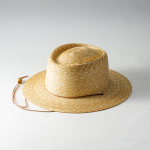 STRAW HAT｜ストローハット 麦わら帽子 天然草 顎紐付き 夏