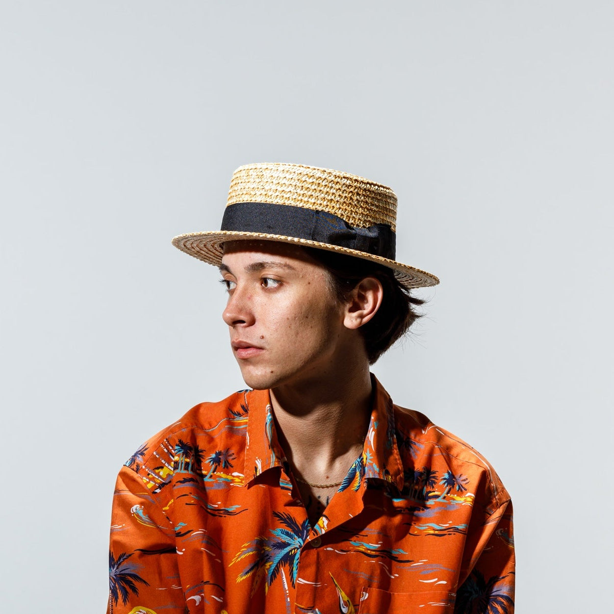 30s Vintage NRAタグ付き Boater Hat ボーターハット ONIMUGI BOATER HAT｜オニムギ カンカン帽 ボーターハット デッド