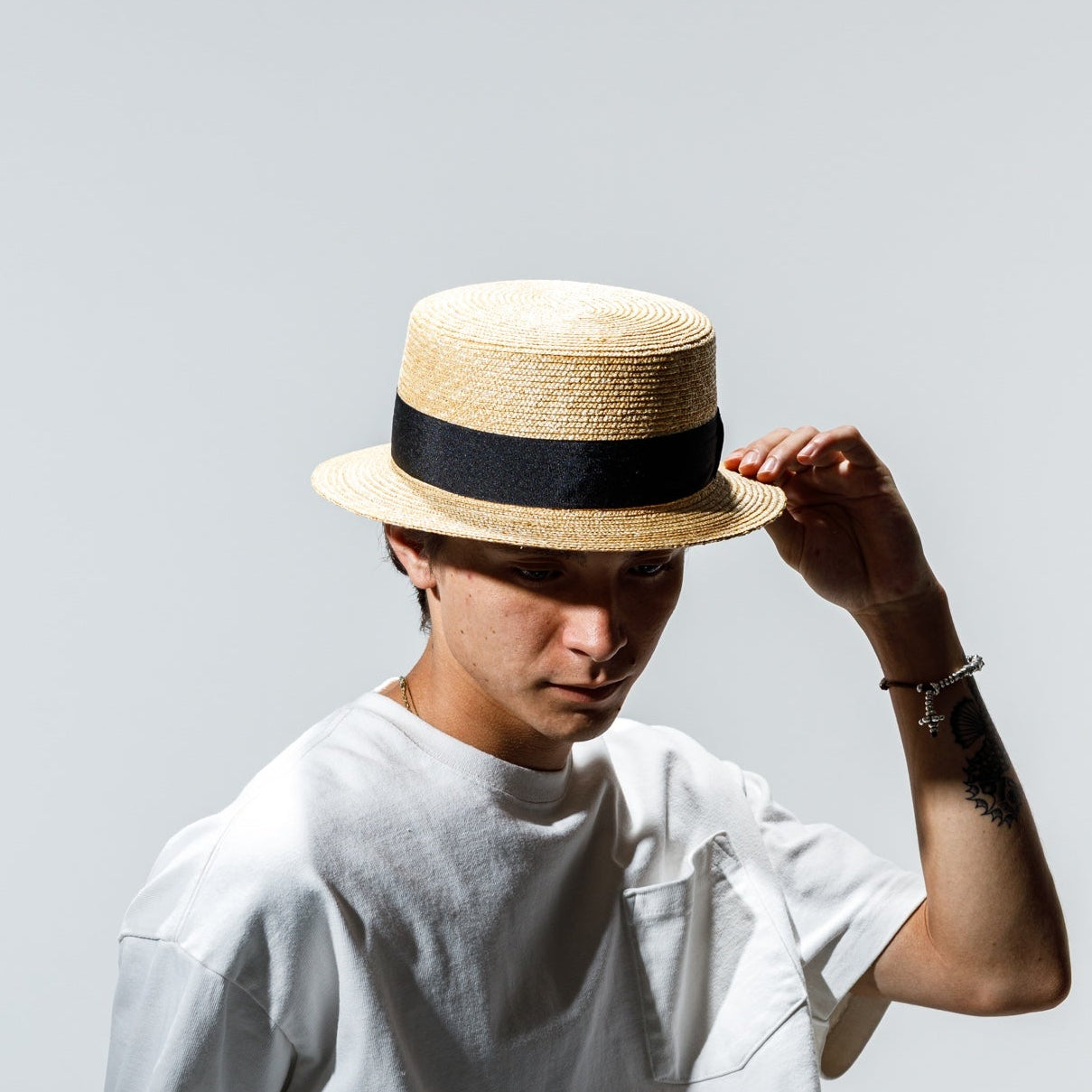 STRAW BOATER HAT short｜ストローボーターハット ショートブリム