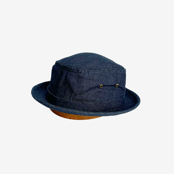 DENIM PORK PIE -NAVY-