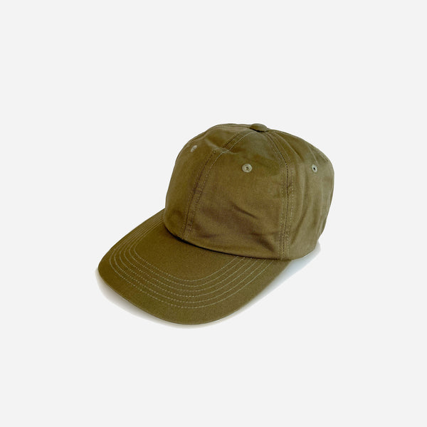 COTTON LONG BRIM CAP -KHAKI-