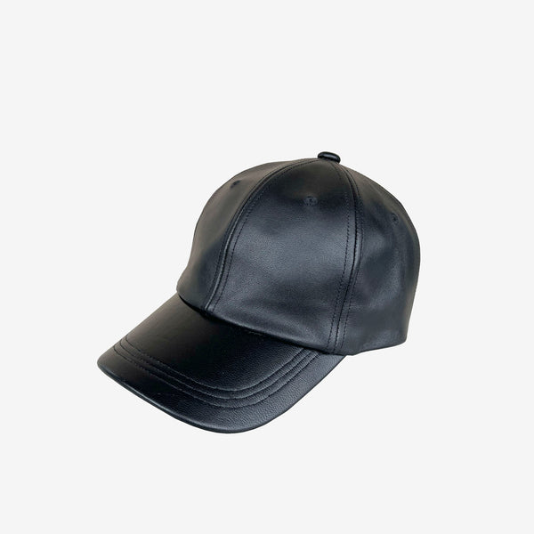 LAMD LEATHER CAP -BLACK-