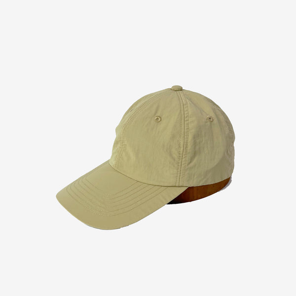 NYLON LONG BRIM CAP -BEIGE-