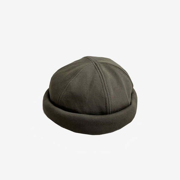 SWEAT ROLL CAP -KHAKI-