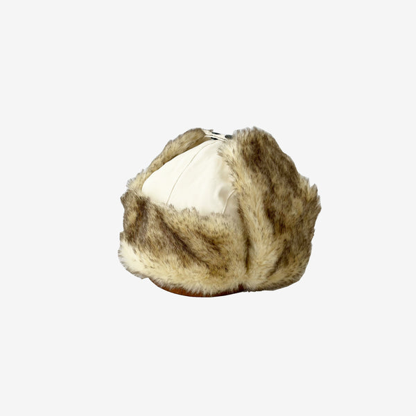 FAKE SUEDE FLIGHT CAP -IVORY-