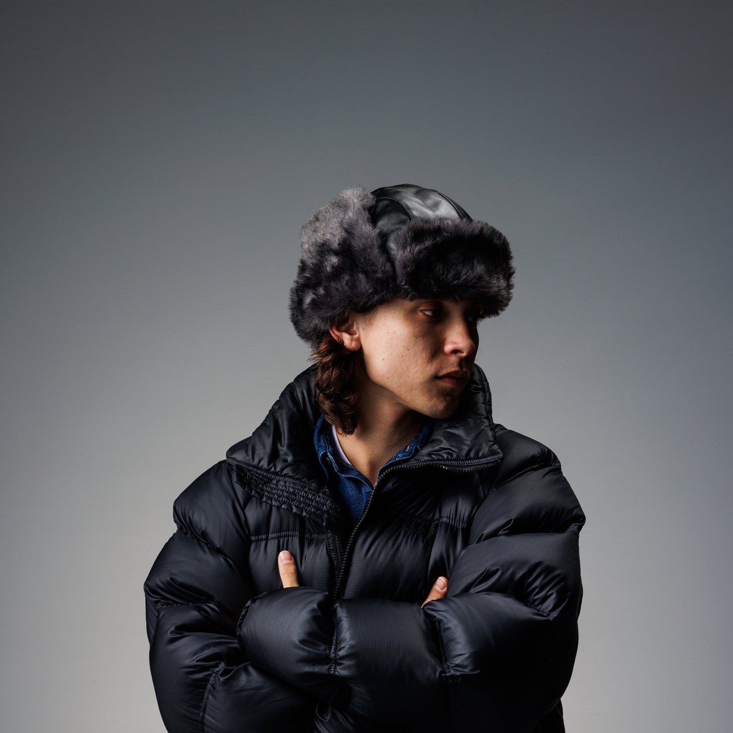 LAMB LEATHER  FLIGHT CAP