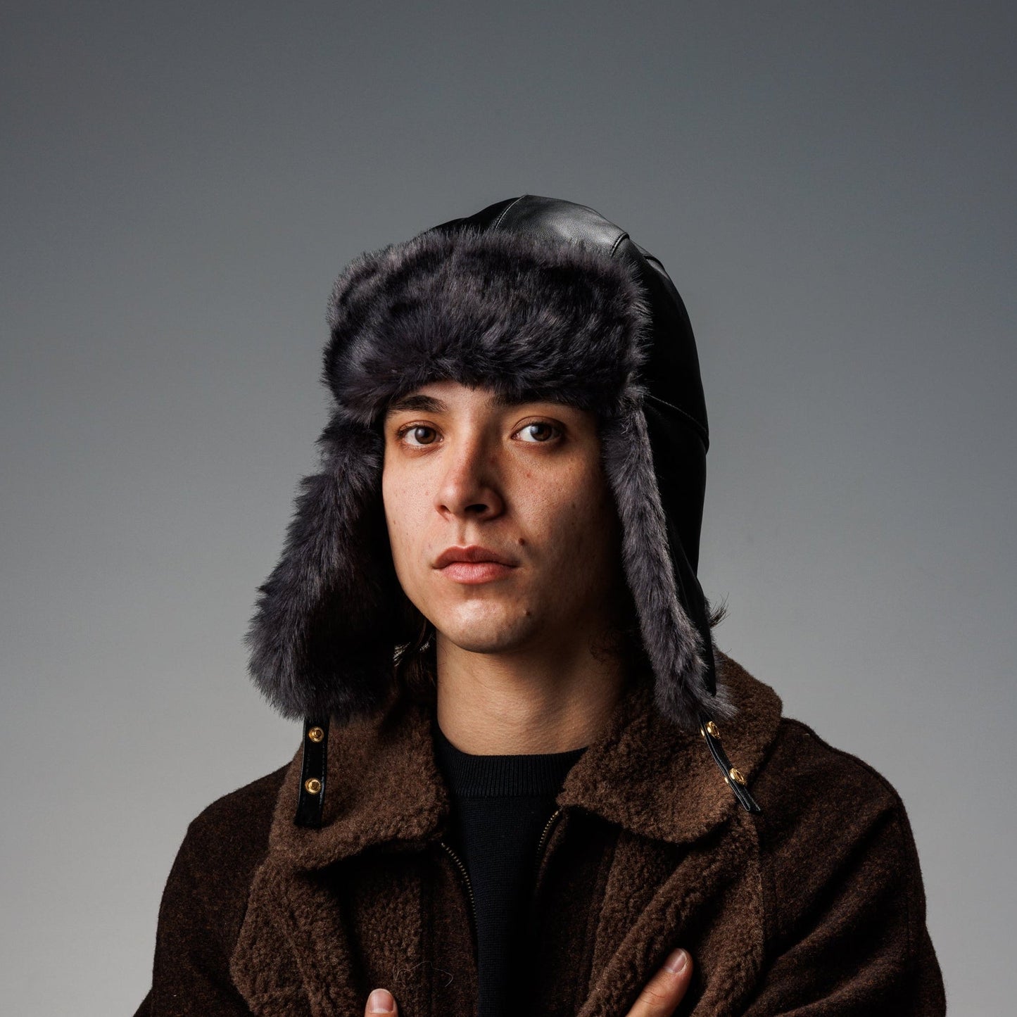 LAMB LEATHER  FLIGHT CAP