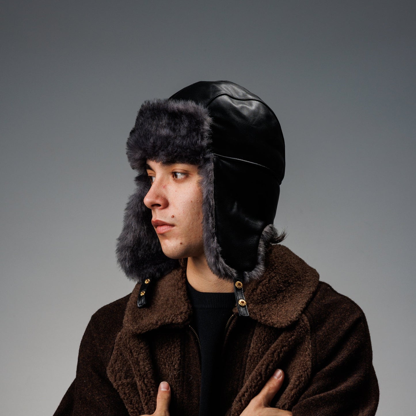LAMB LEATHER  FLIGHT CAP